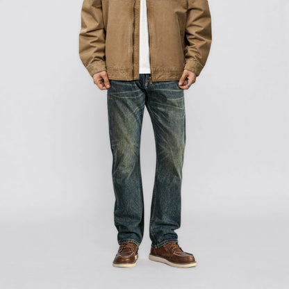 15oz Green Cast Indigo Selvedge Straight Jeans