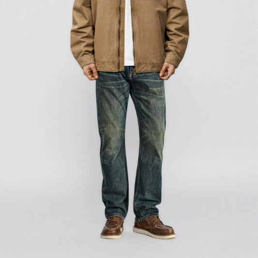 15oz Green Cast Indigo Selvedge Straight Jeans