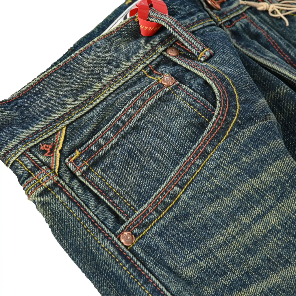 15oz Green Cast Indigo Selvedge Straight Jeans