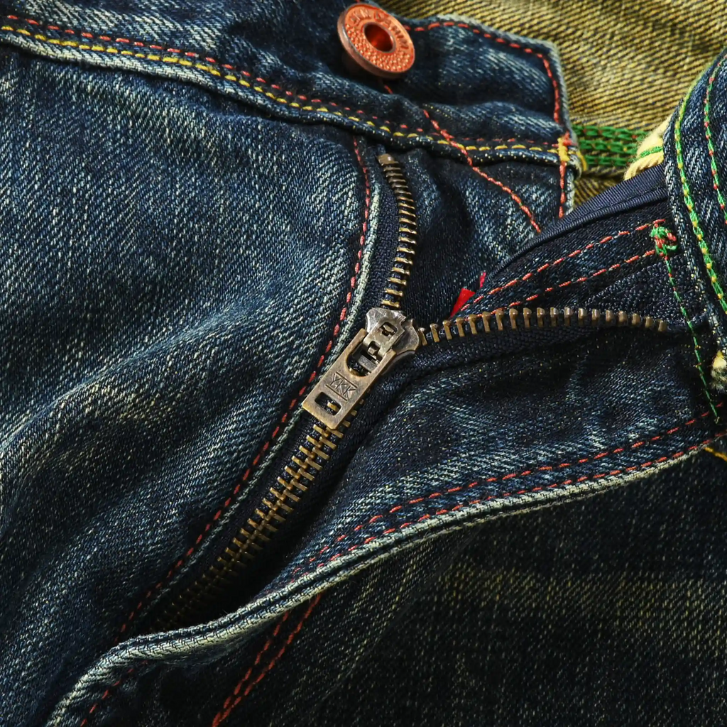 15oz Green Cast Indigo Selvedge Straight Jeans