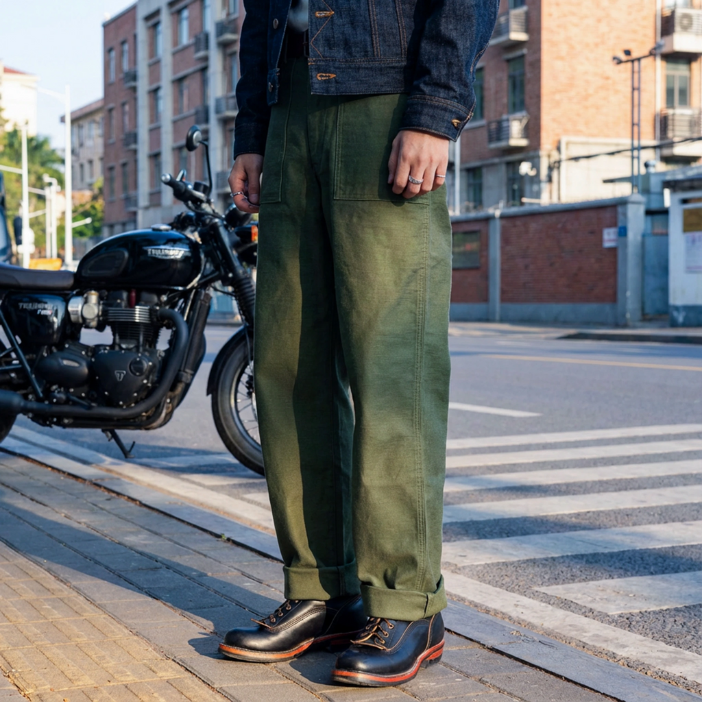 15oz OG-107 Fatigue Pants – Upgraded Cotton Sateen Relaxed Straight Fit