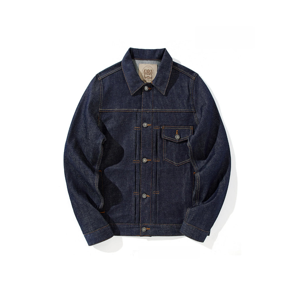 Veste en denim brut selvedge non teinté de type I 15 oz