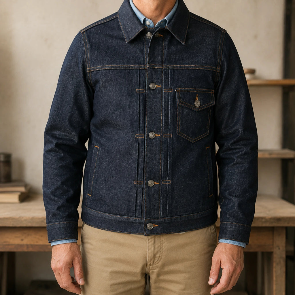 15oz Type I Unsanforiezd Raw Selvedge Denim Jacket – Redline Gentry