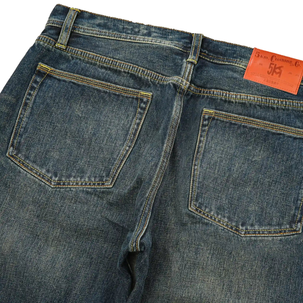 16oz Deep Indigo Selvedge Jeans with Natural Cotton Straight Fit