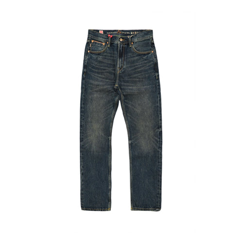 16oz Deep Indigo Selvedge Jeans with Natural Cotton Straight Fit