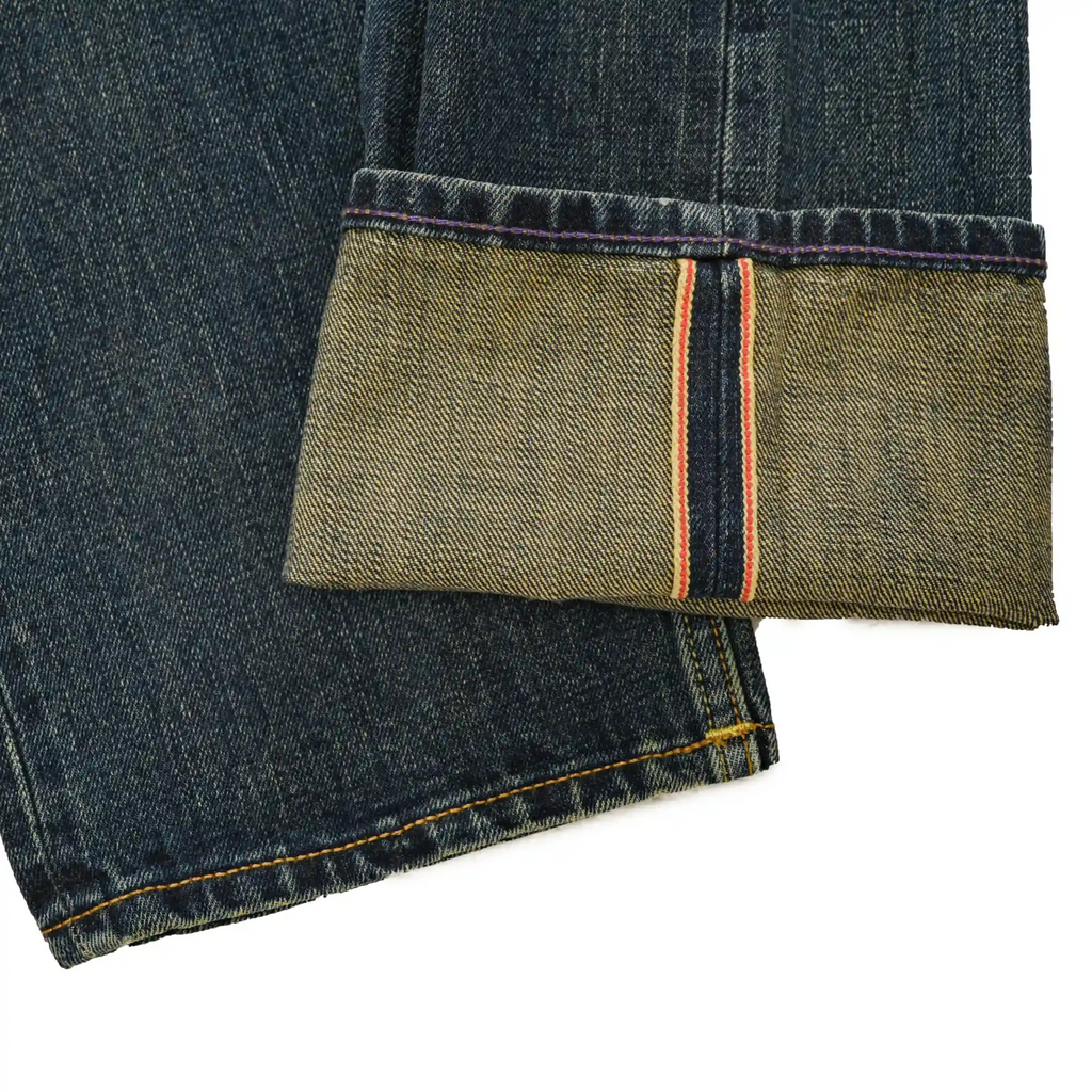 16oz Deep Indigo Selvedge Jeans with Natural Cotton Straight Fit