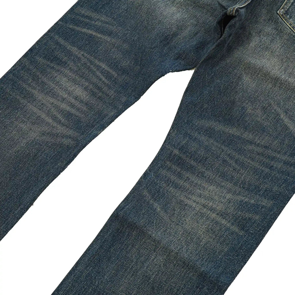 16oz Deep Indigo Selvedge Jeans with Natural Cotton Straight Fit