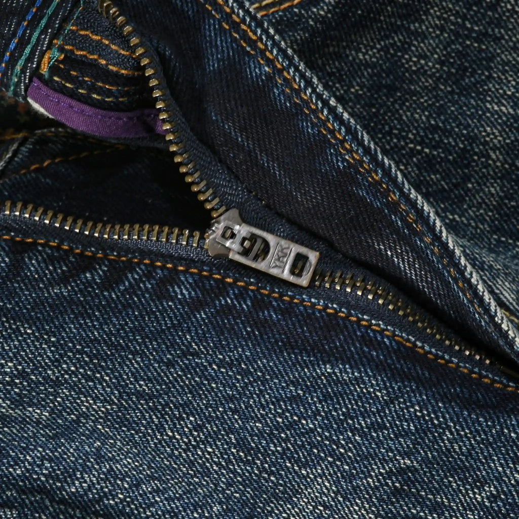 16oz Deep Indigo Selvedge Straight Jeans with Double Rope-Dyed