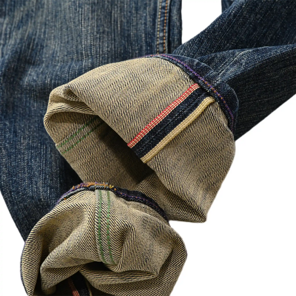 16oz Natural Indigo Classic Blue Selvedge Jeans Slim Fit