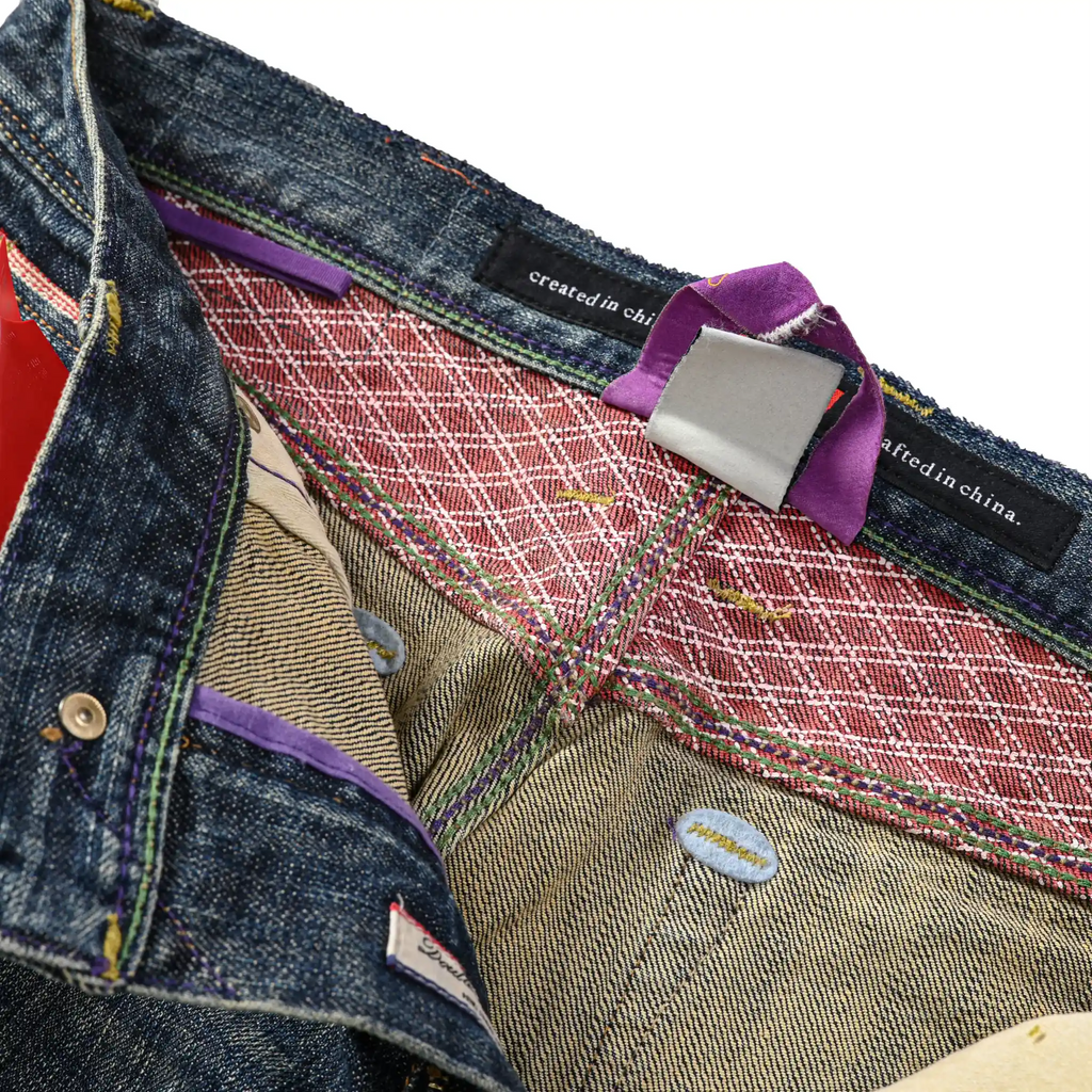 16oz Natural Indigo Classic Blue Selvedge Jeans Slim Fit