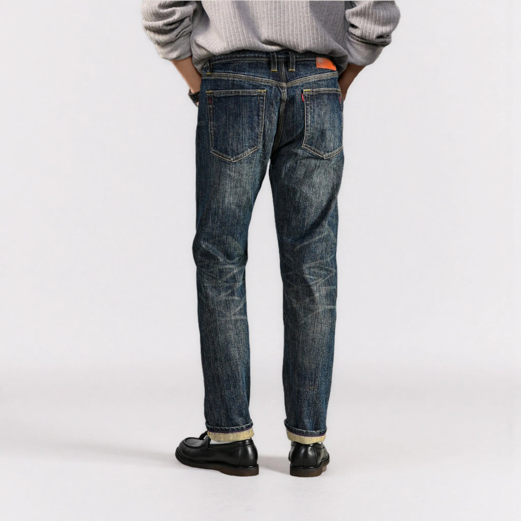 16oz Natural Indigo Classic Blue Selvedge Jeans Slim Fit