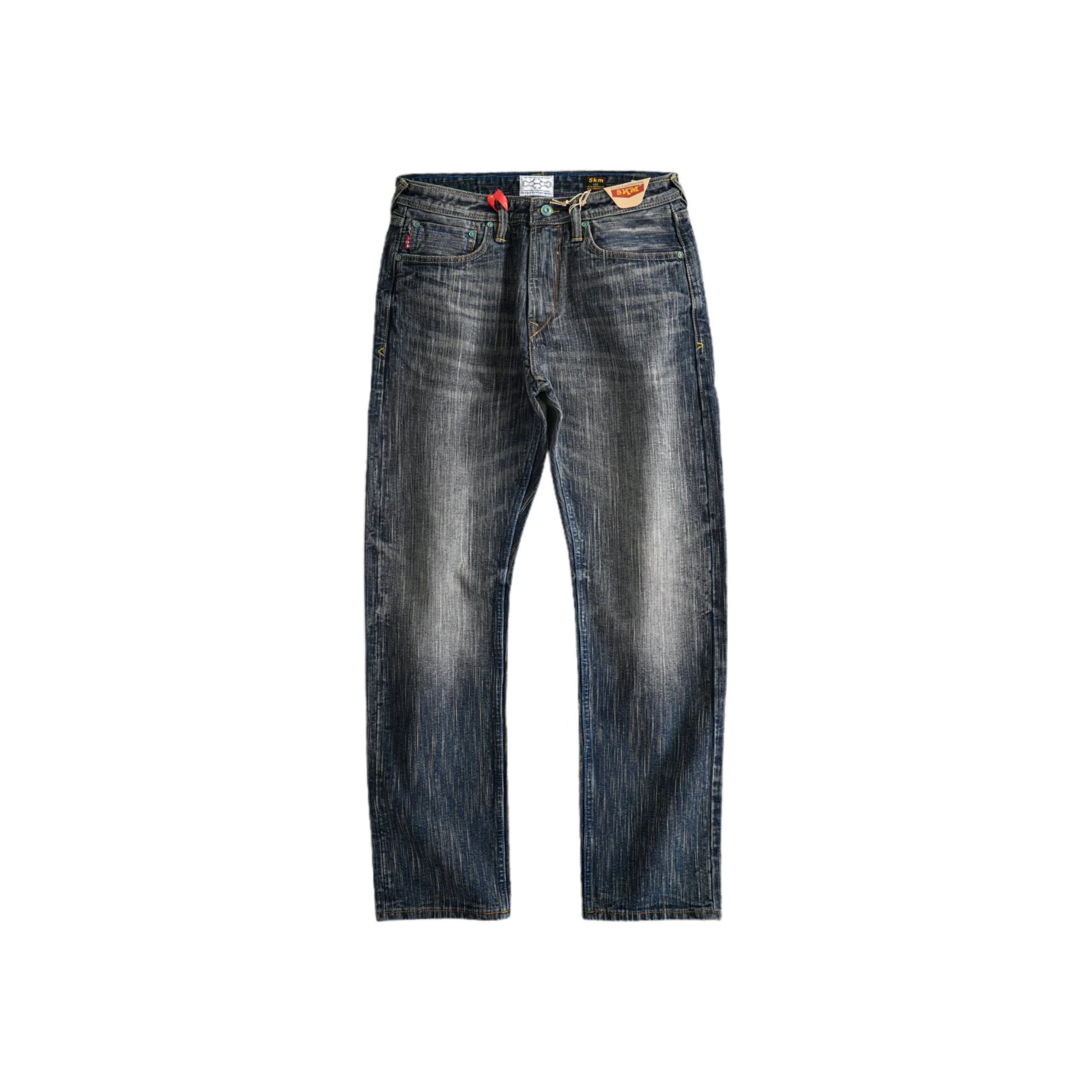 Klassische, blaue 20oz Selvedge-Jeans im Straight Fit