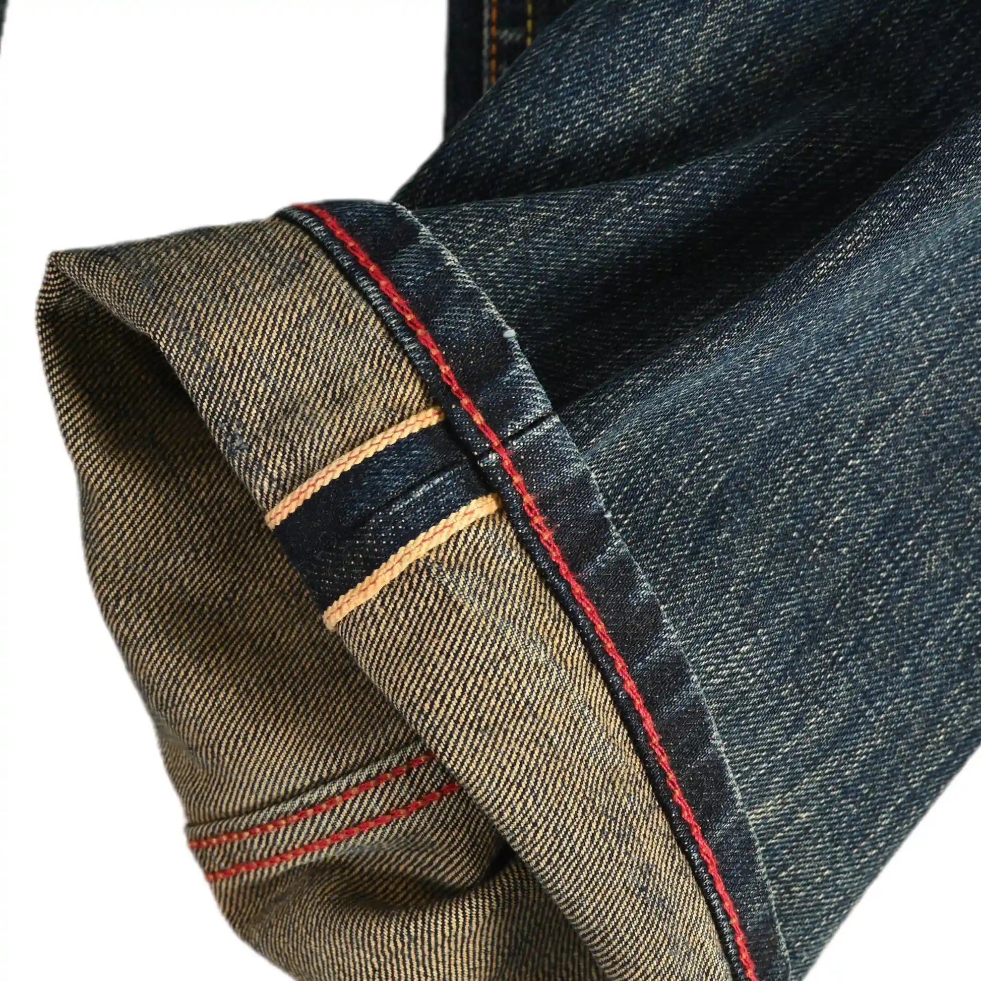 16oz Vintage Blue Heavy Washed Relaxed Straight Selvedge Jeans