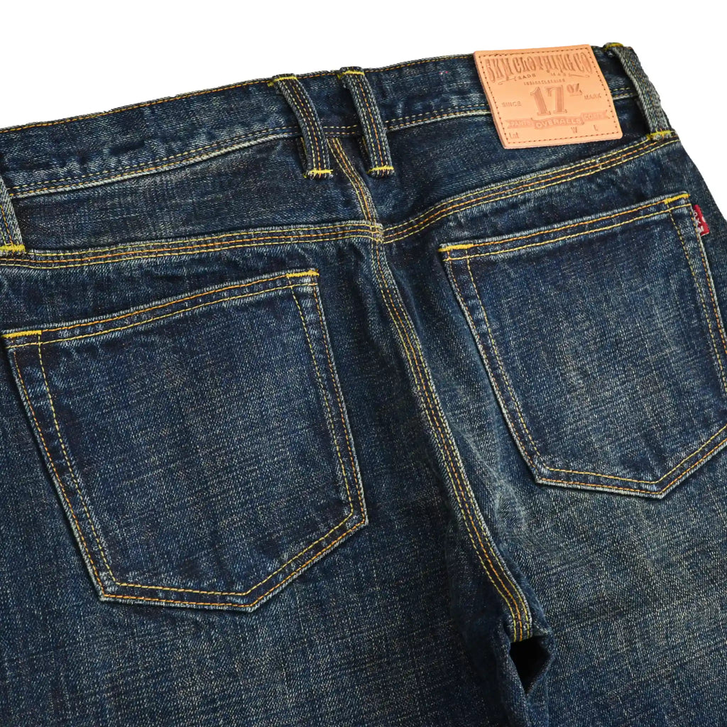 17oz Dark Blue Egyptian Cotton Selvedge Straight Jeans