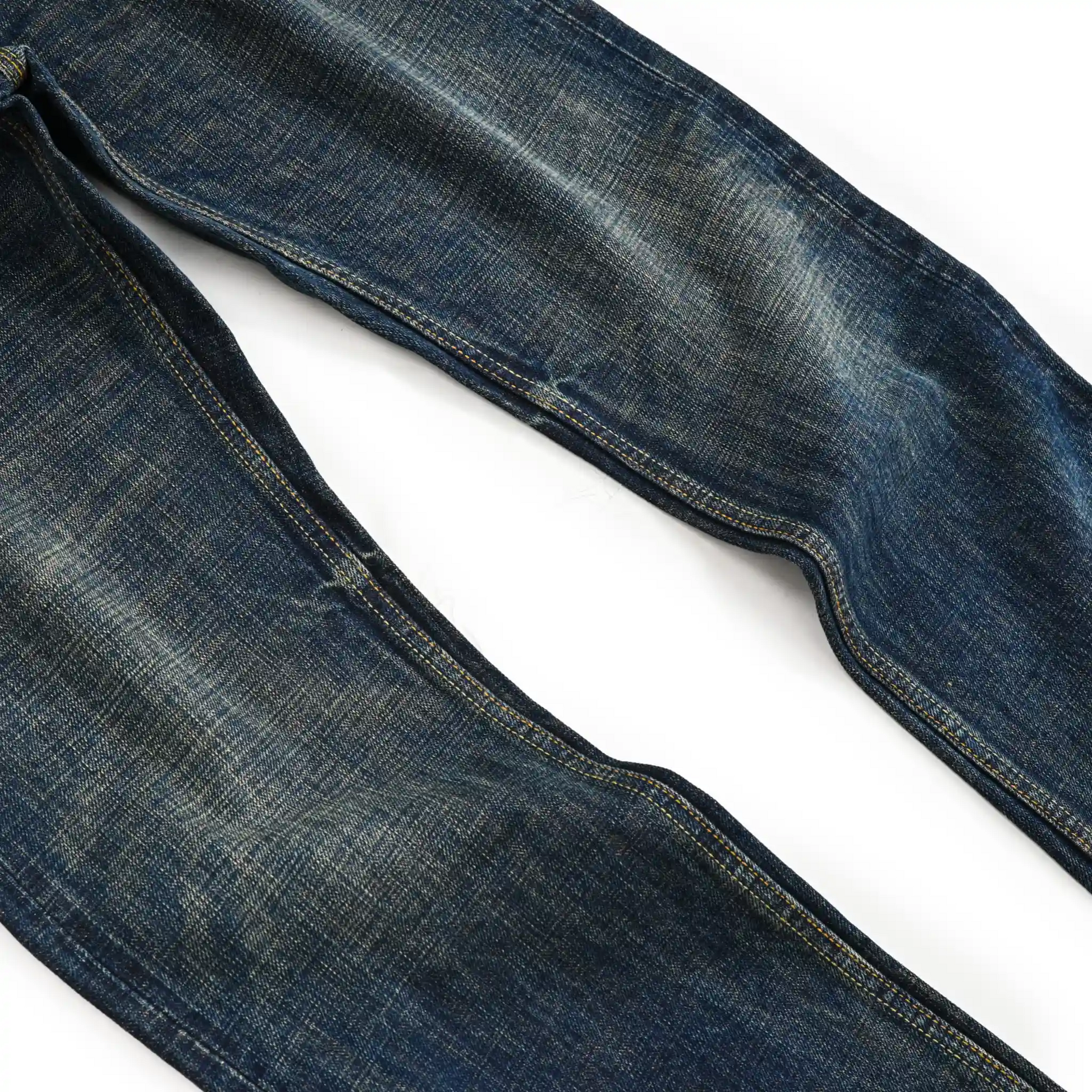 17oz Dark Blue Egyptian Cotton Selvedge Straight Jeans