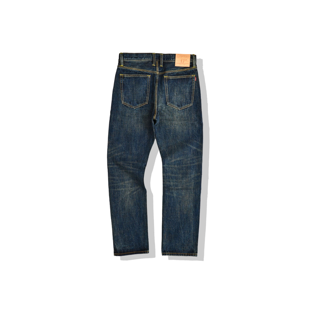 17oz Dark Blue Egyptian Cotton Selvedge Straight Jeans
