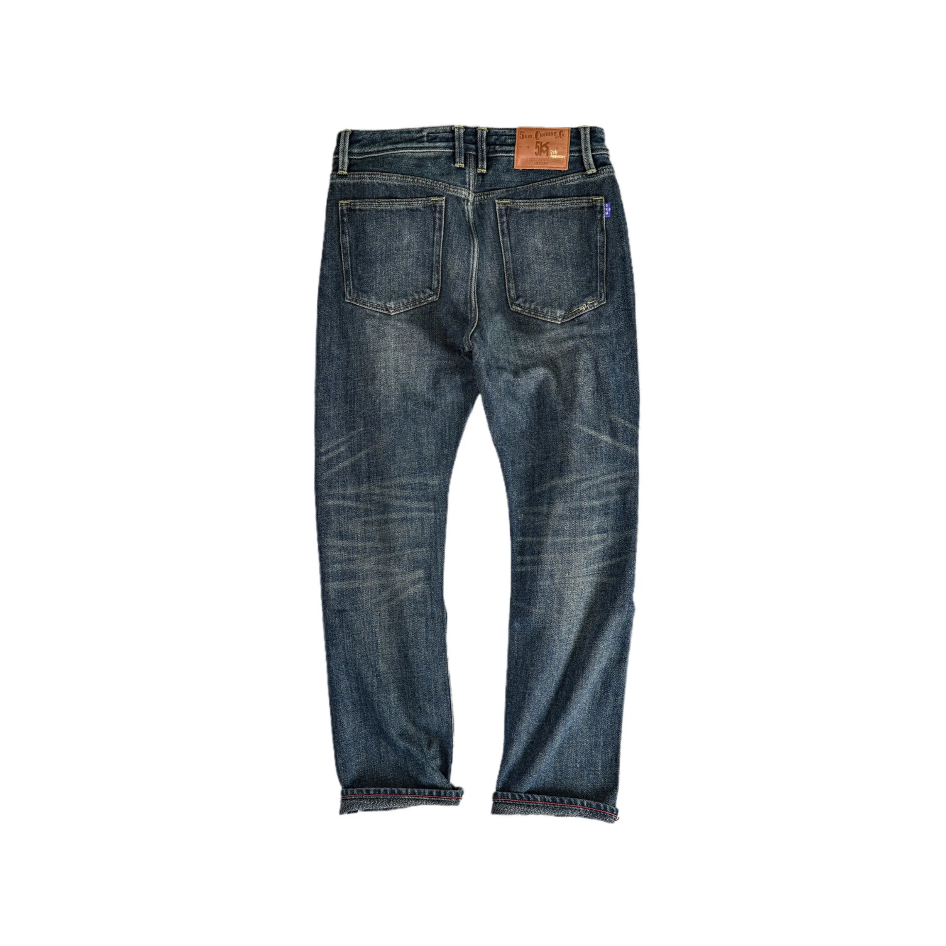 17oz Soft Indigo Natural Plant-Dyed Egyption Cotton Selvedge Straight Jeans