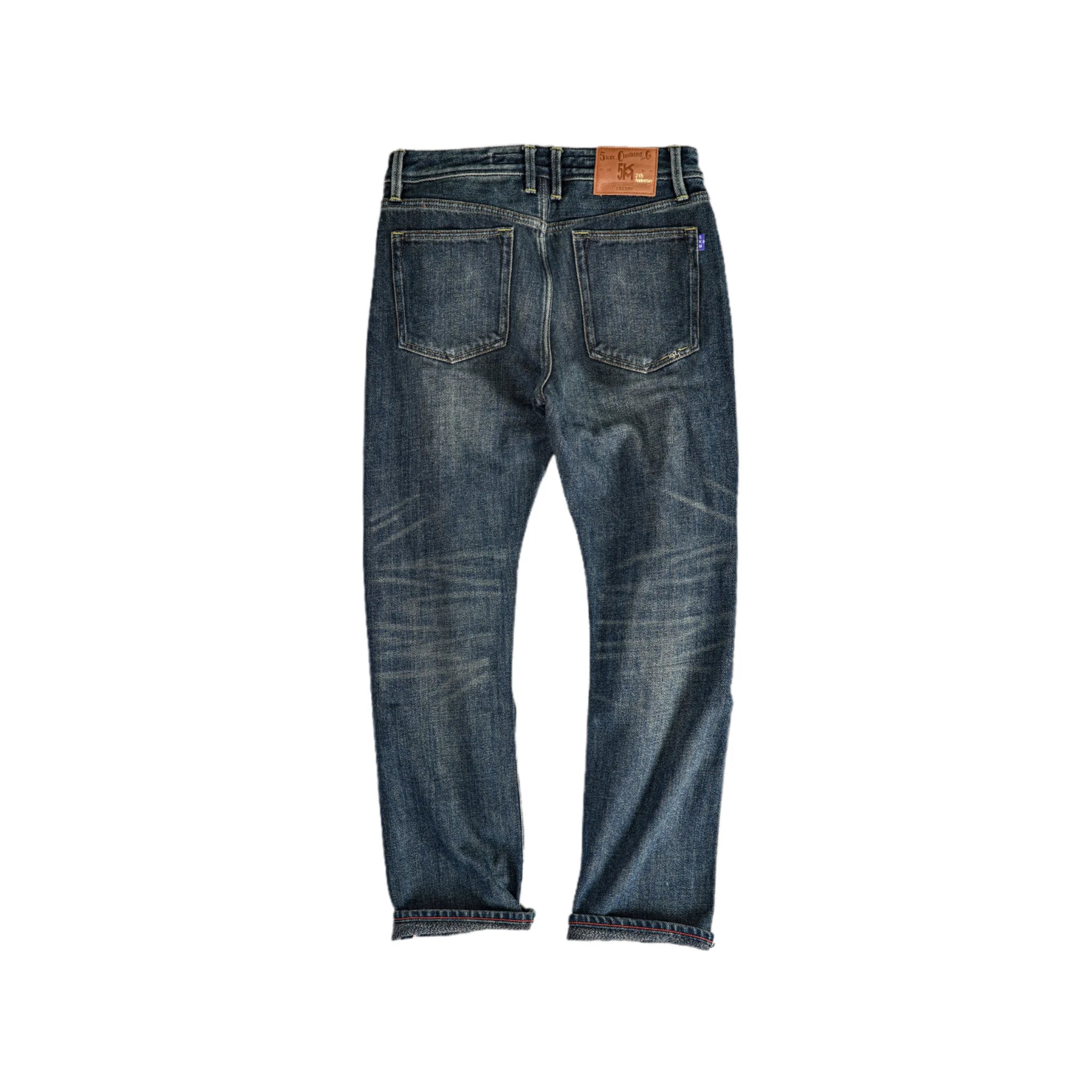 17oz Soft Indigo Natural Plant-Dyed Egyption Cotton Selvedge Straight Jeans