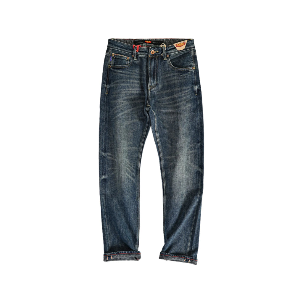 17oz Soft Indigo Natural Plant-Dyed Egyption Cotton Selvedge Straight Jeans