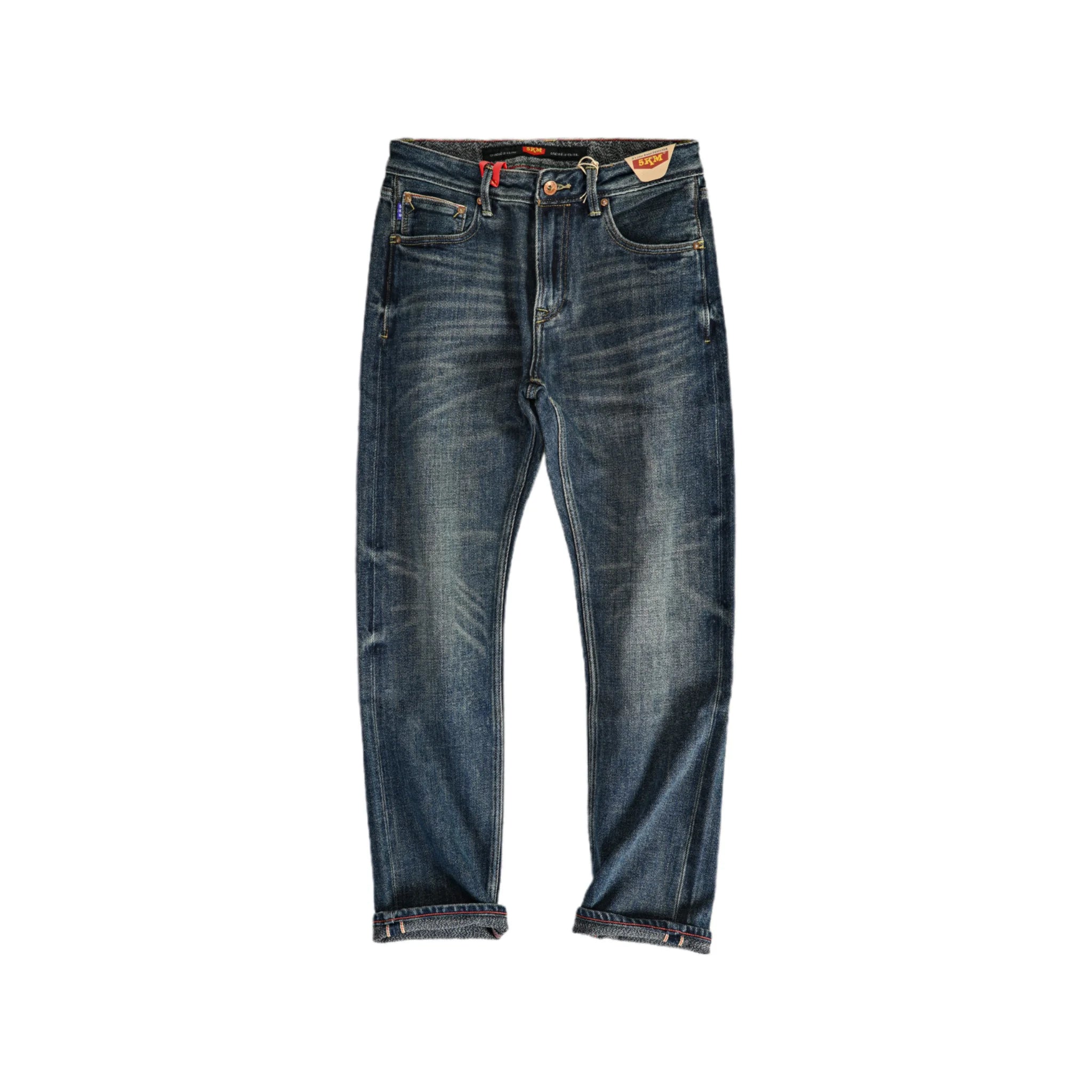 17oz Soft Indigo Natural Plant-Dyed Egyption Cotton Selvedge Straight Jeans
