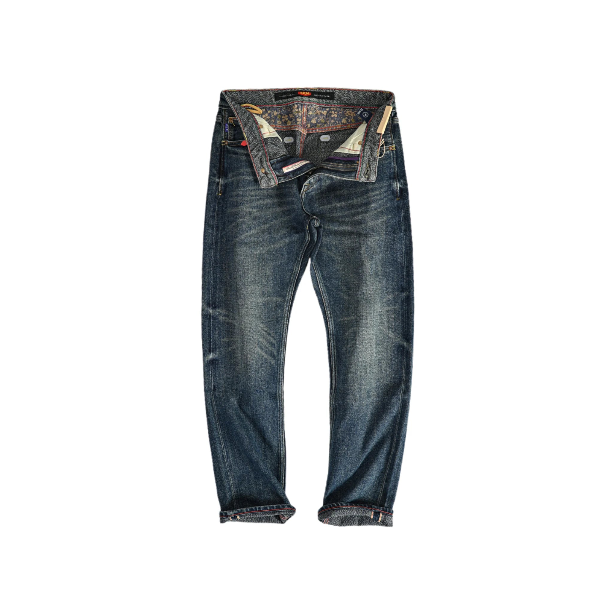 17oz Soft Indigo Natural Plant-Dyed Egyption Cotton Selvedge Straight Jeans