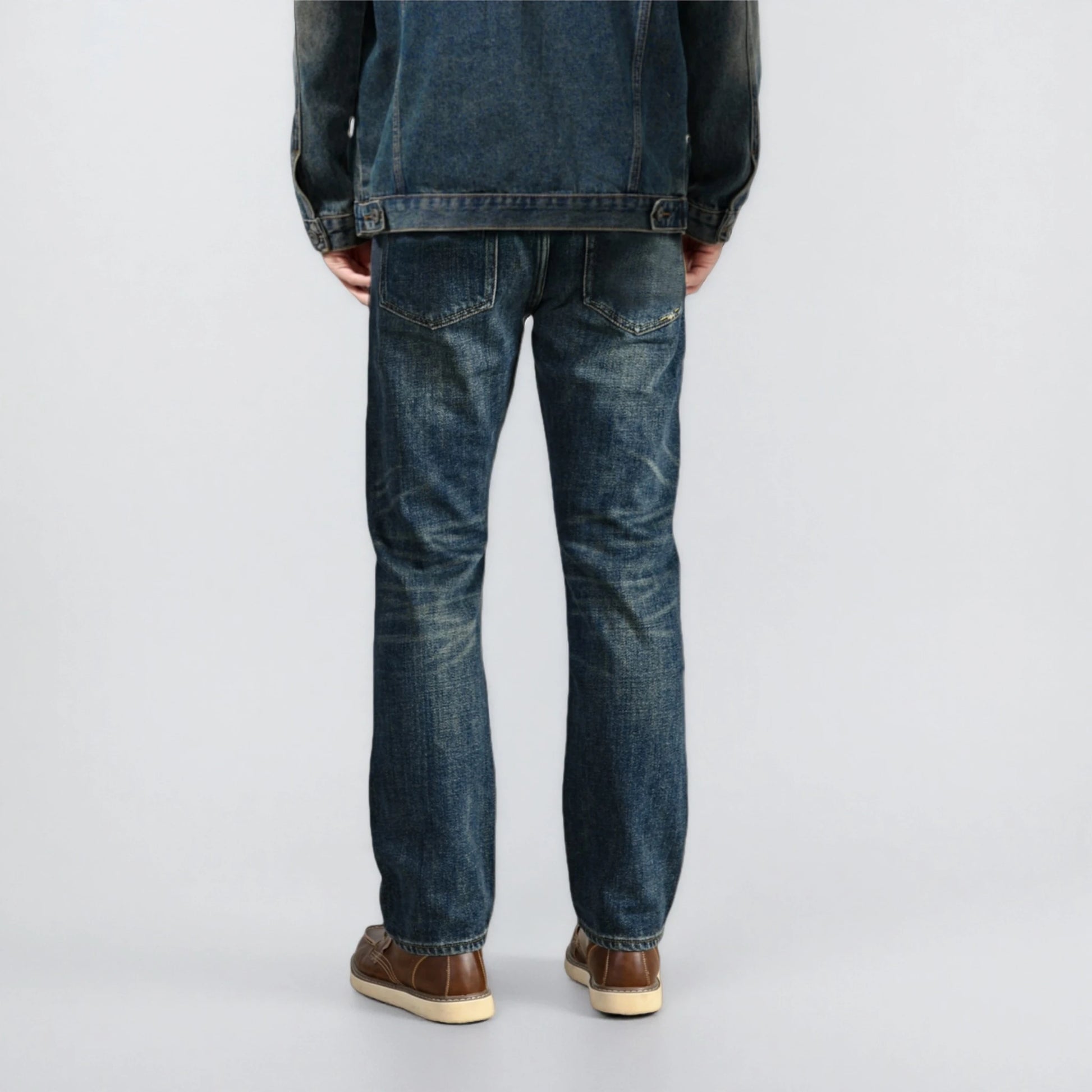 17oz Soft Indigo Natural Plant-Dyed Egyption Cotton Selvedge Straight Jeans