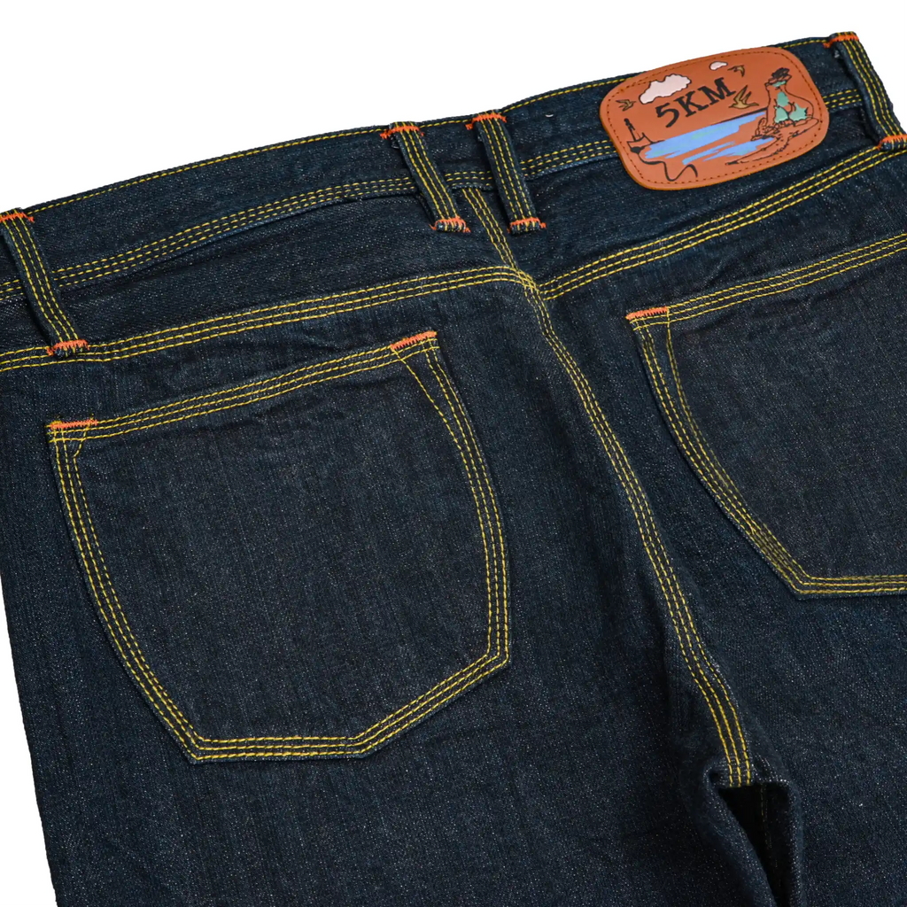 17oz One-Wash Deep Indigo Selvedge Straight Jeans