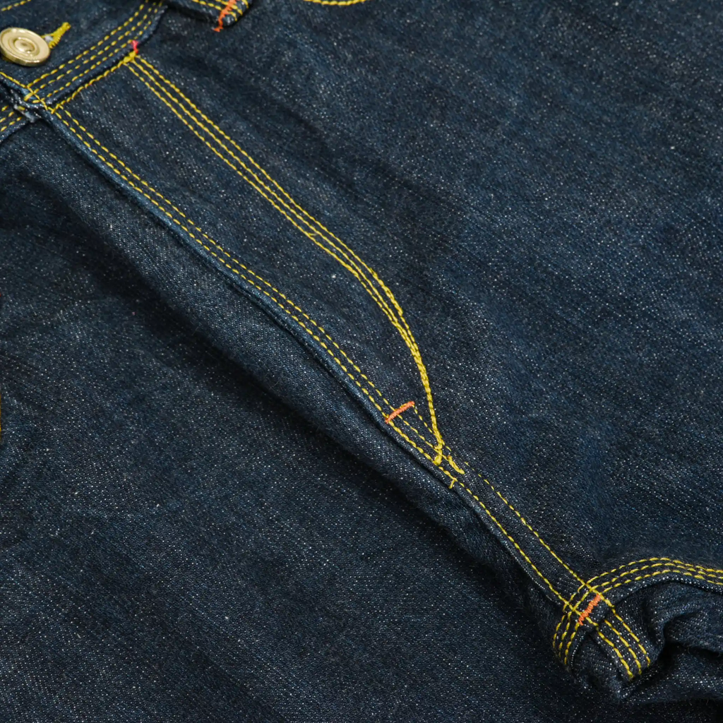 17oz One-Wash Deep Indigo Selvedge Straight Jeans