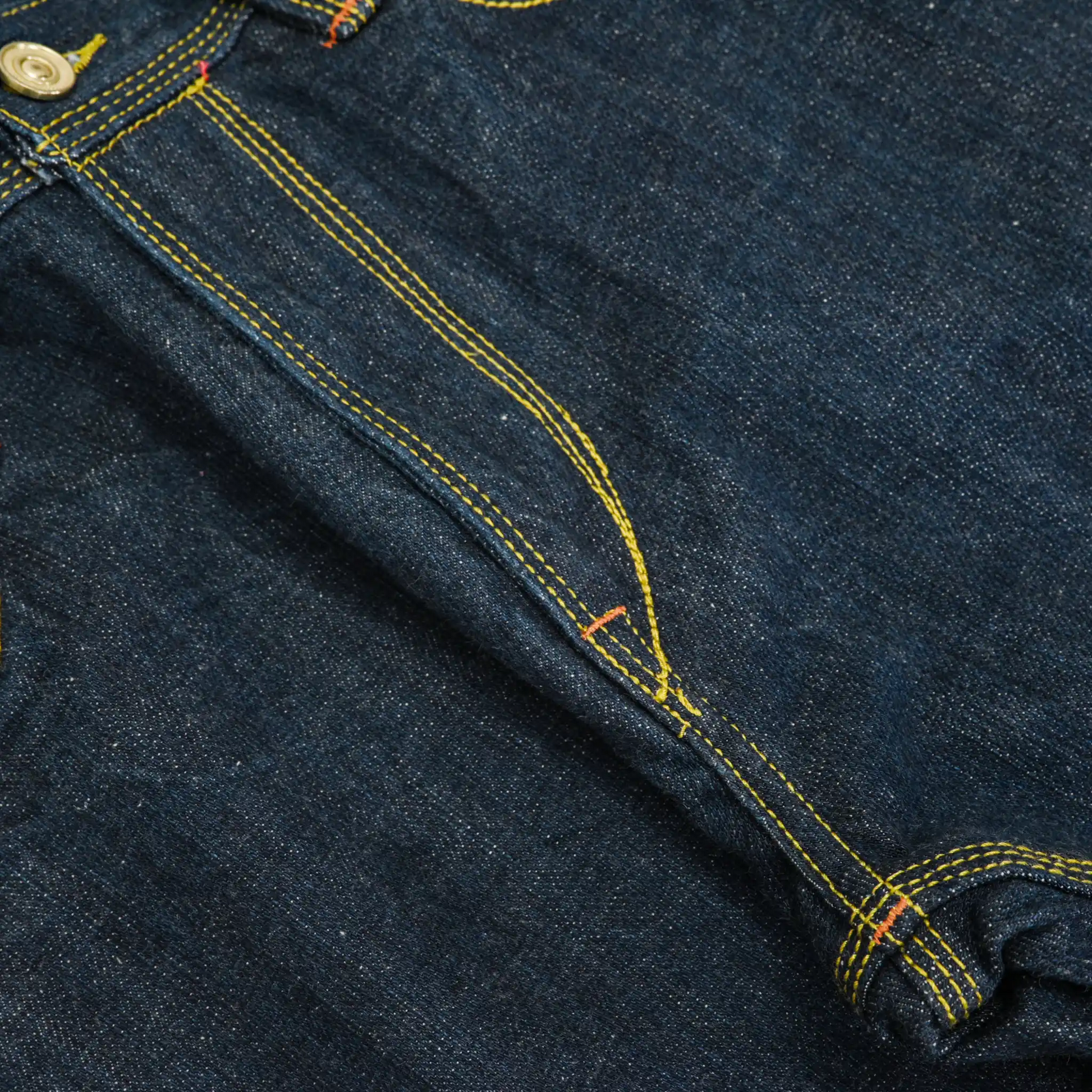 17oz One-Wash Deep Indigo Selvedge Straight Jeans