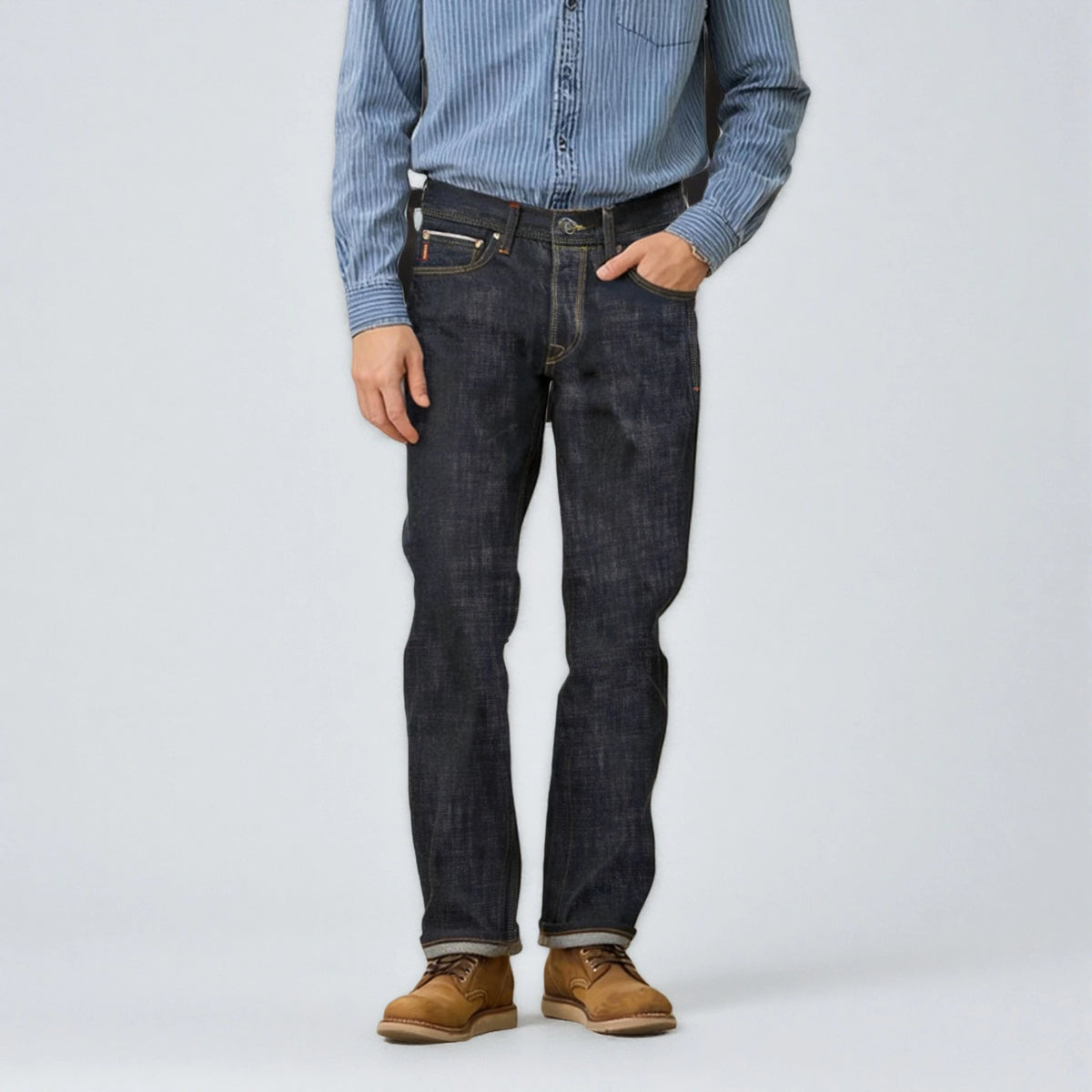 17oz Pre-Shrunk Raw Color Selvedge Straight Jeans