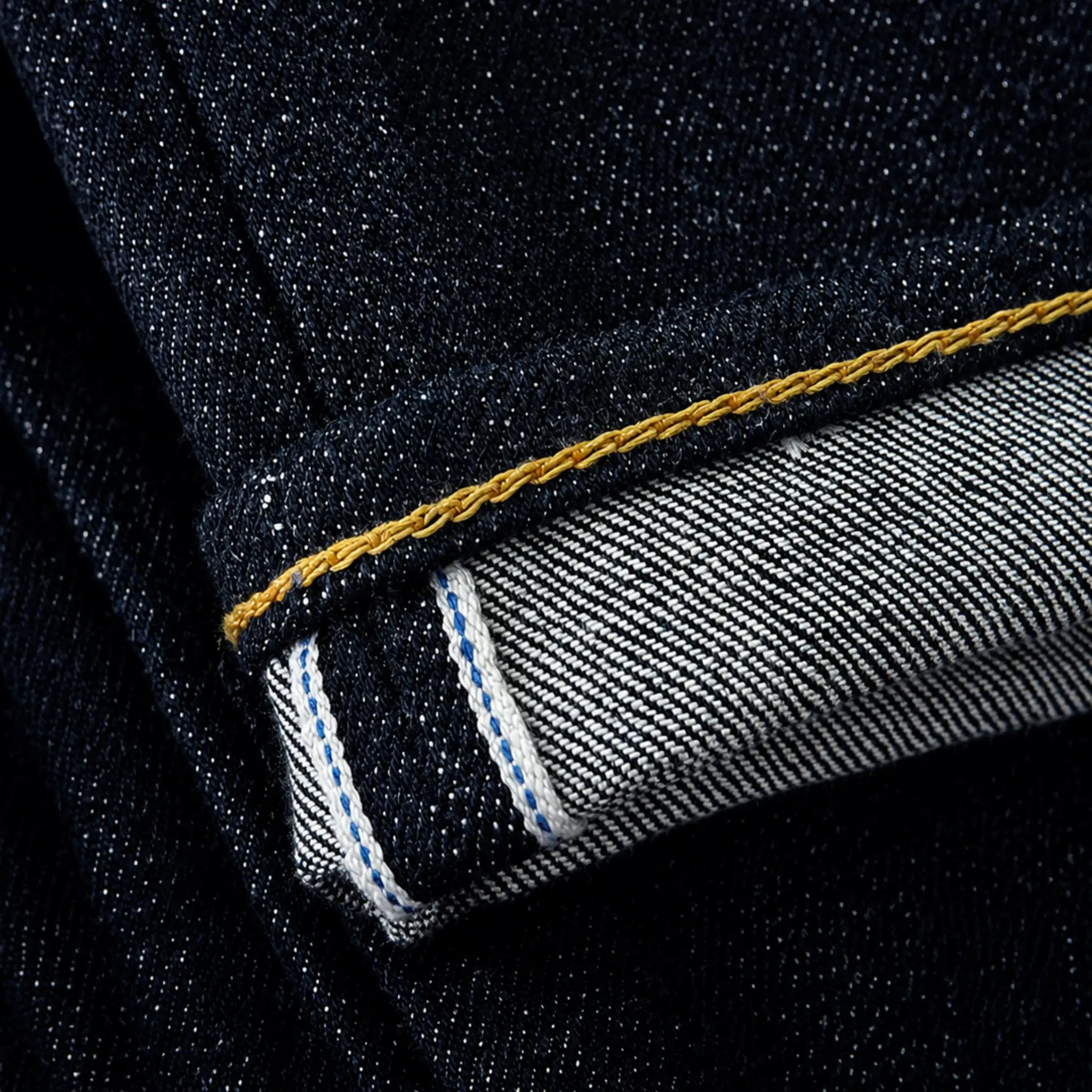 Selvedge ID detail of 17oz Raw Selvedge Denim Jeans – Unsanforized Slim Tapered Fit