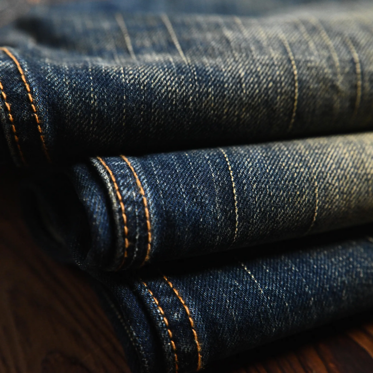 18oz Indigo Rain Slub Selvedge Jeans - Vintage Wash