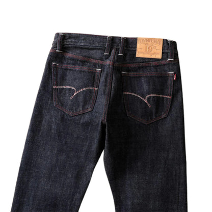 18oz Dunkelblaue Selvedge Straight Jeans mit Vintage-Waschung