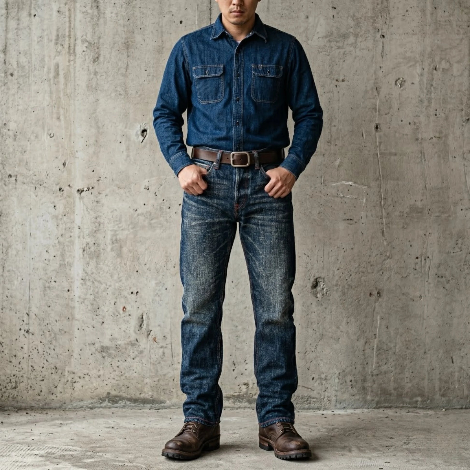 22oz Handspun Slub Deep Indigo Selvedge Jeans