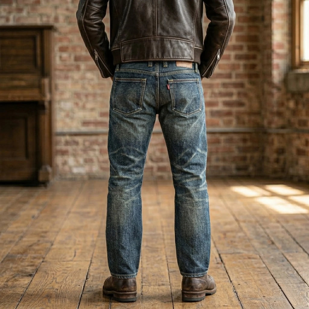 22oz Heavyweight Selvedge Straight Jeans Vintage Washed