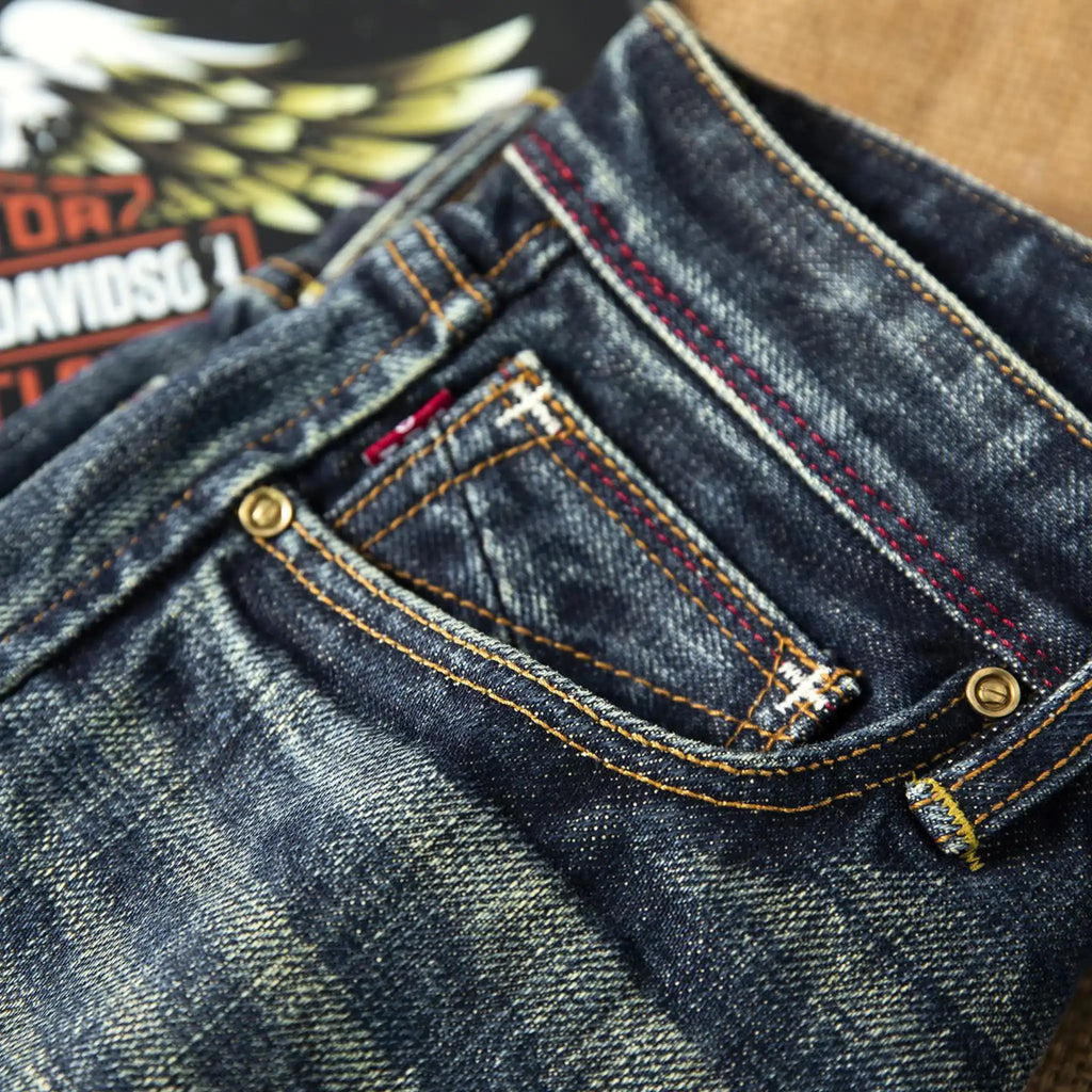 22oz Heavyweight Selvedge Straight Jeans Vintage Washed