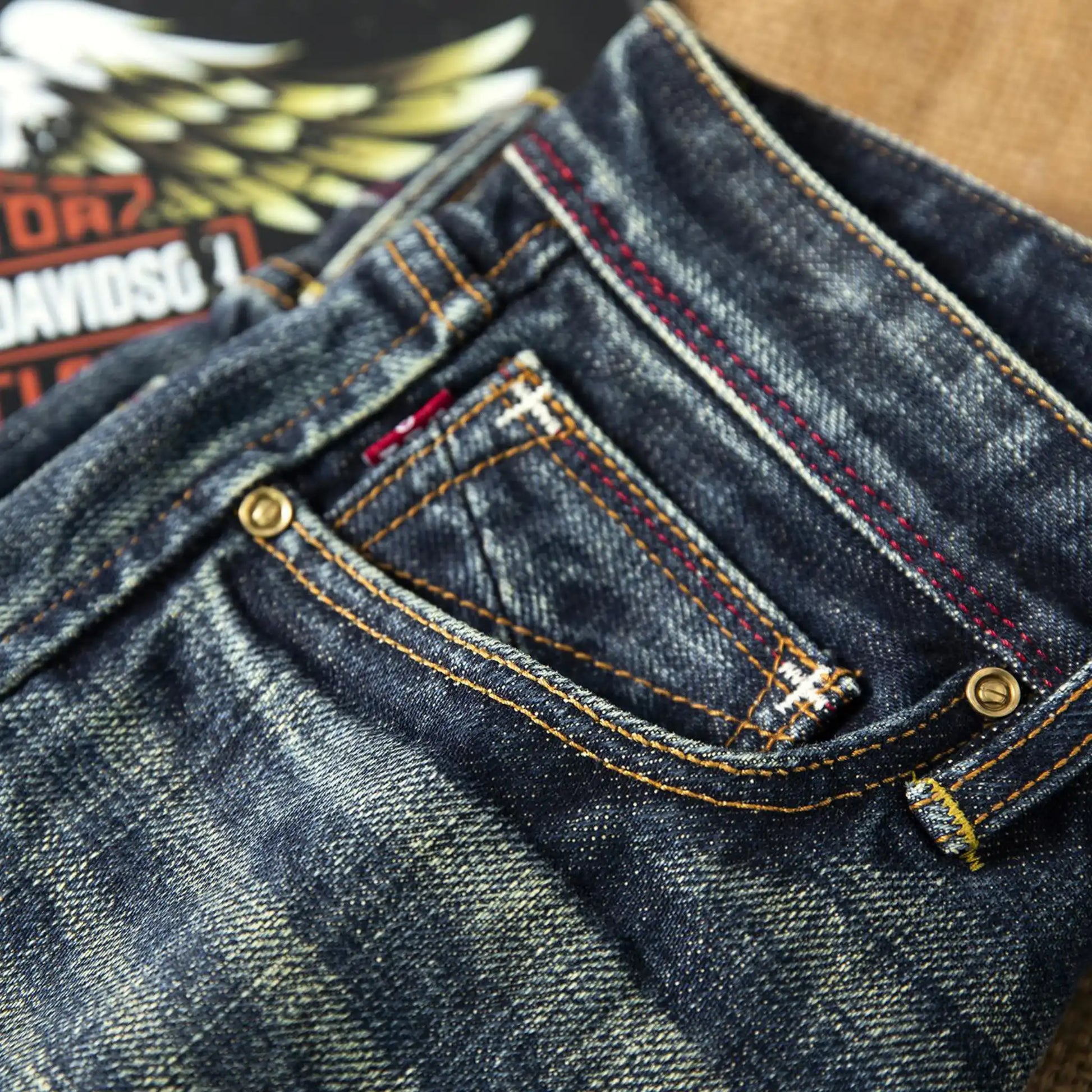 22oz Heavyweight Selvedge Straight Jeans Vintage Washed