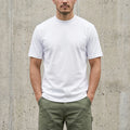 6.8oz Loopwheel Tubular Cotton Short Sleeve T-Shirt - White