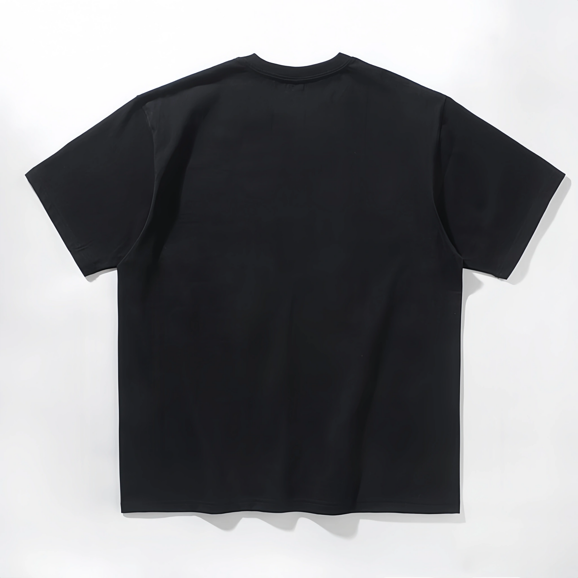6.8oz Loopwheel Tubular Cotton Short Sleeve T-Shirt - Black