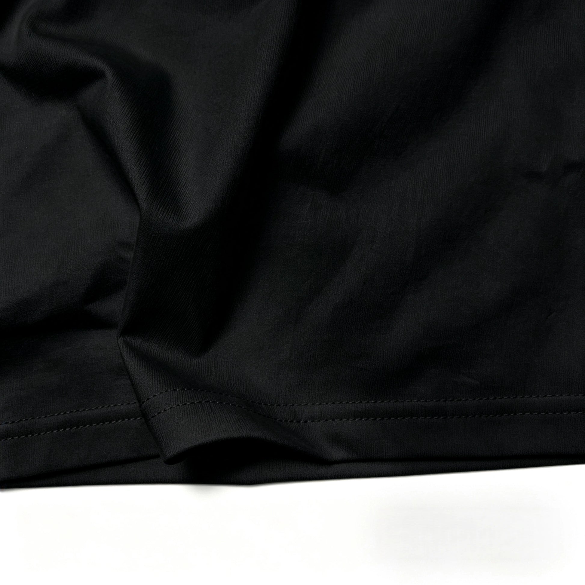 6.8oz Loopwheel Tubular Cotton Short Sleeve T-Shirt - Black