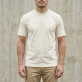 6.8oz Loopwheel Tubular Cotton Short Sleeve T-Shirt - Cream