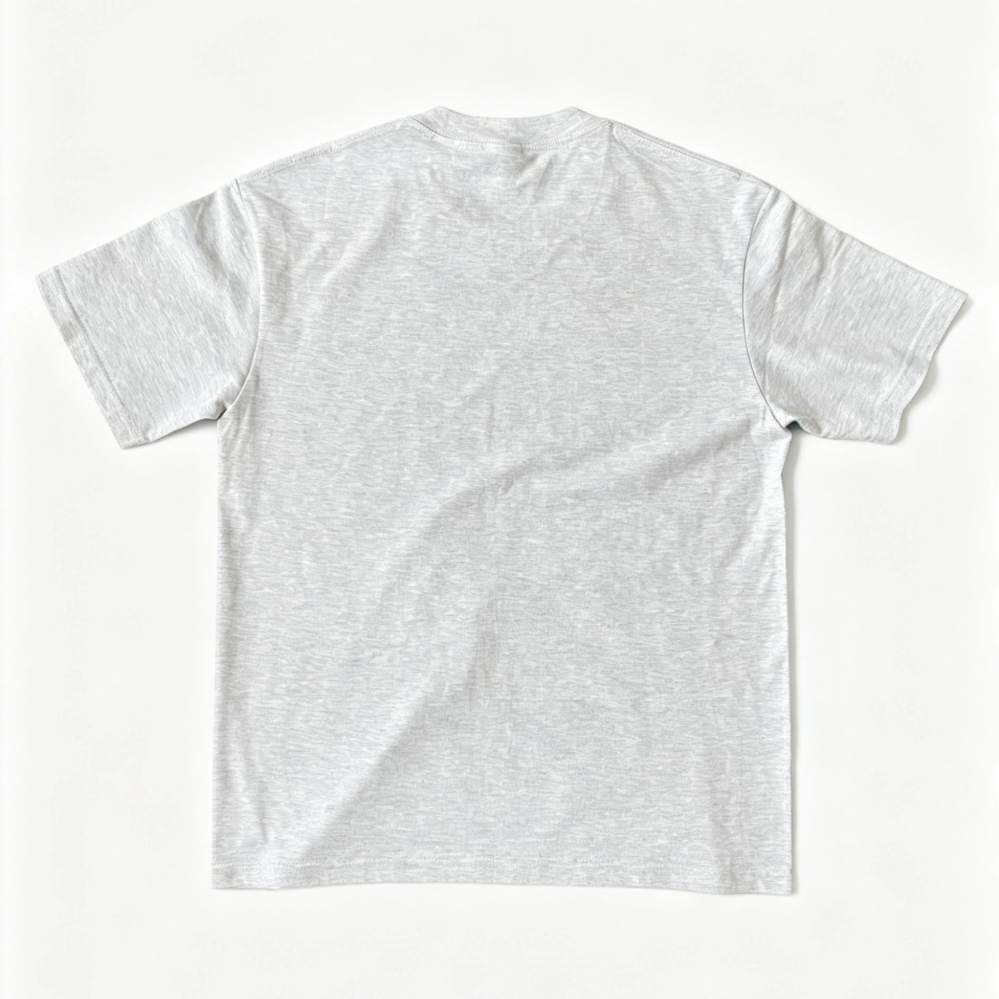 6.8oz Loopwheel Tubular Cotton Short Sleeve T-Shirt - Light Gray