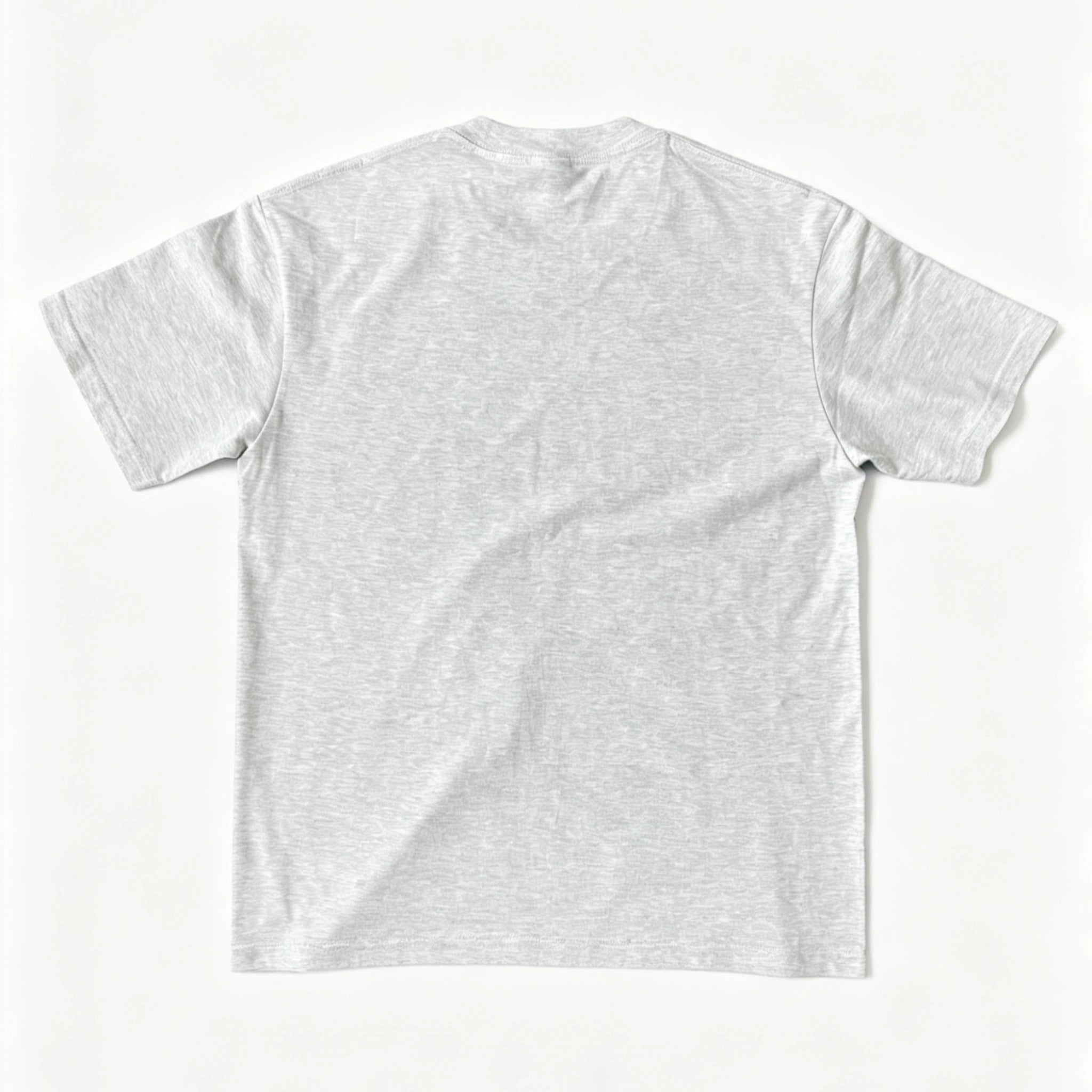 6.8oz Loopwheel Tubular Cotton Short Sleeve T-Shirt - Light Gray