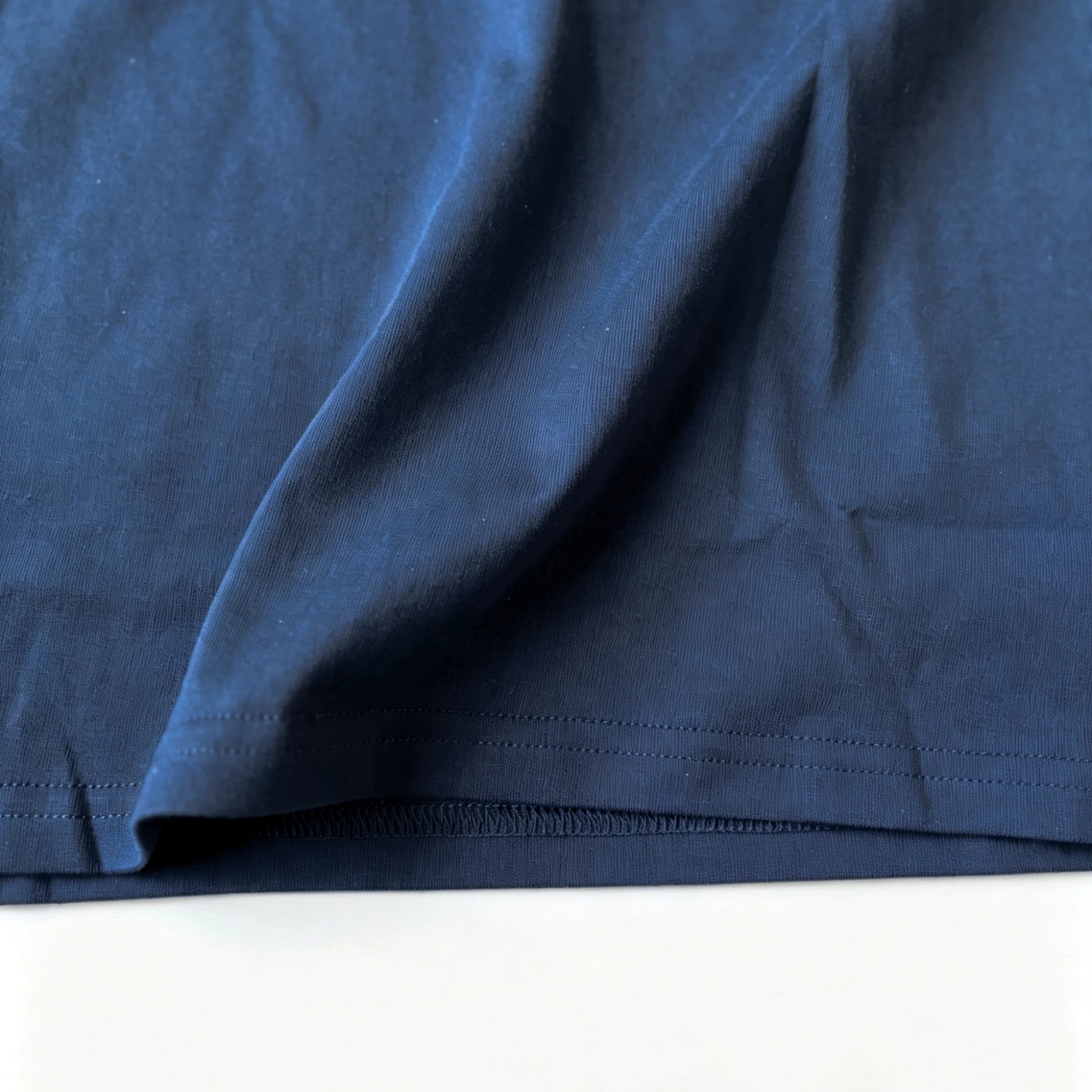 6.8oz Loopwheel Tubular Cotton Short Sleeve T-Shirt - Navy