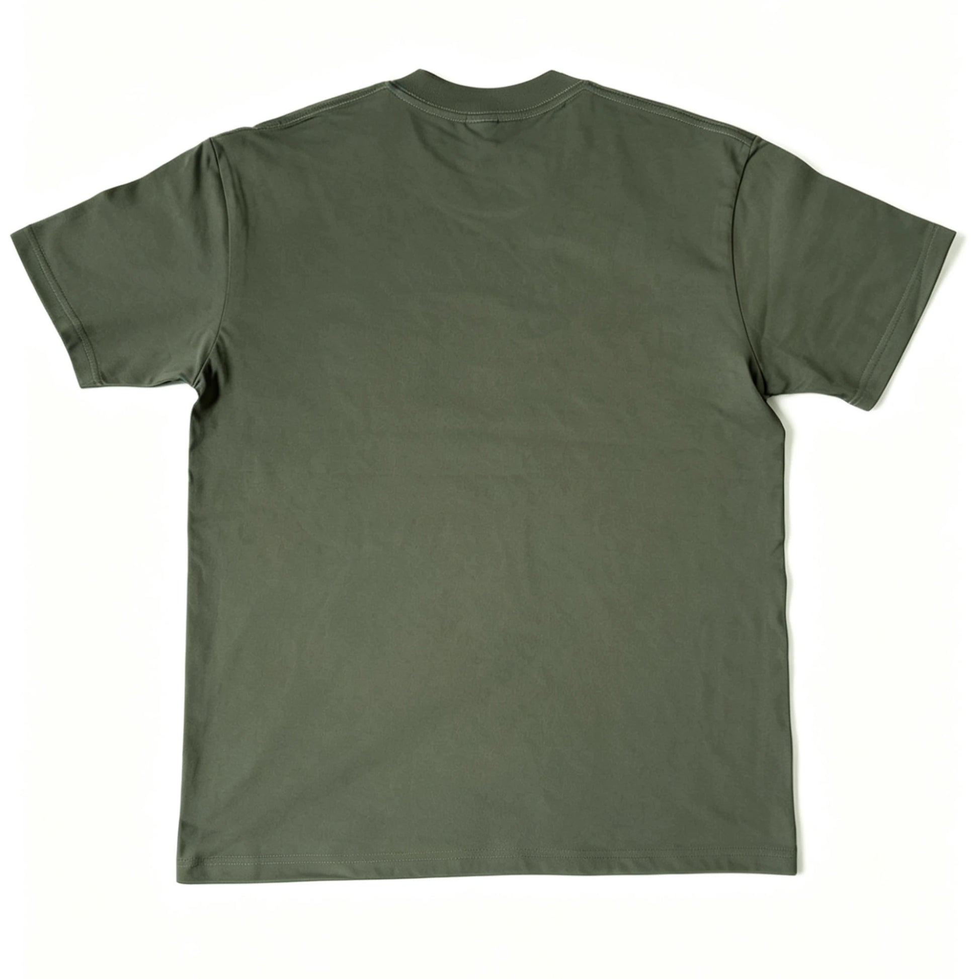 6.8oz Loopwheel Tubular Cotton Short Sleeve T-Shirt - Olive