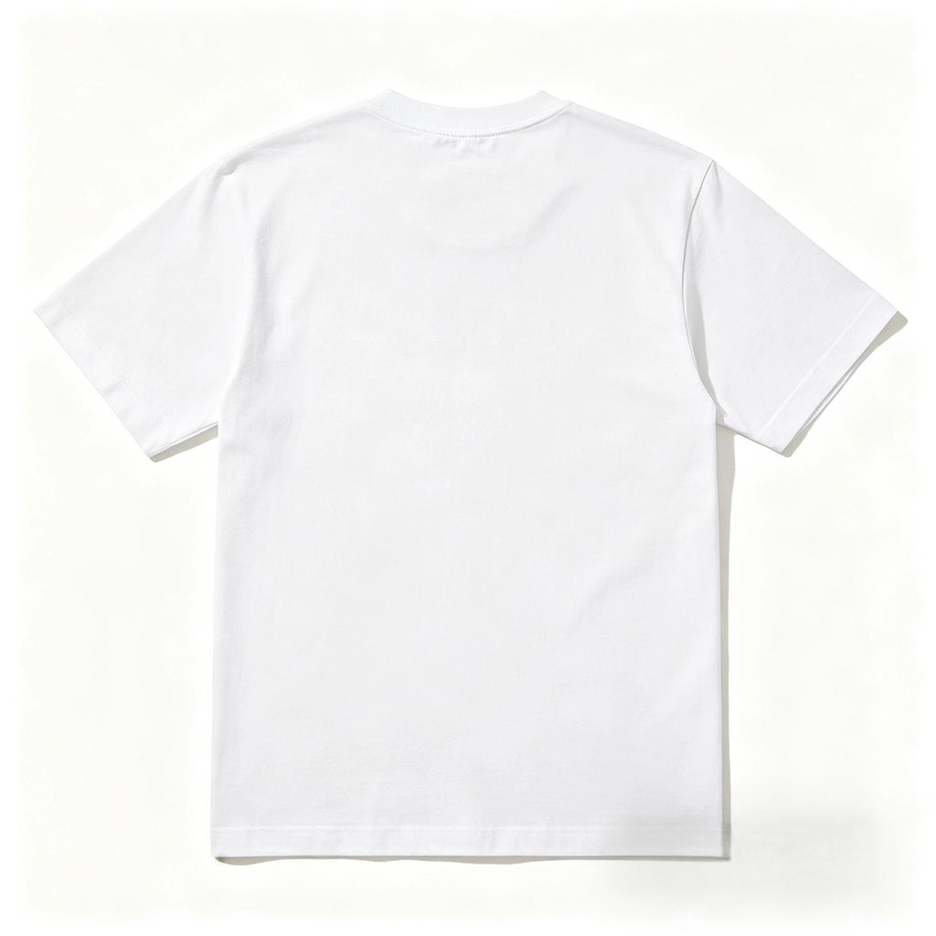 6.8oz Loopwheel Tubular Cotton Short Sleeve T-Shirt - White