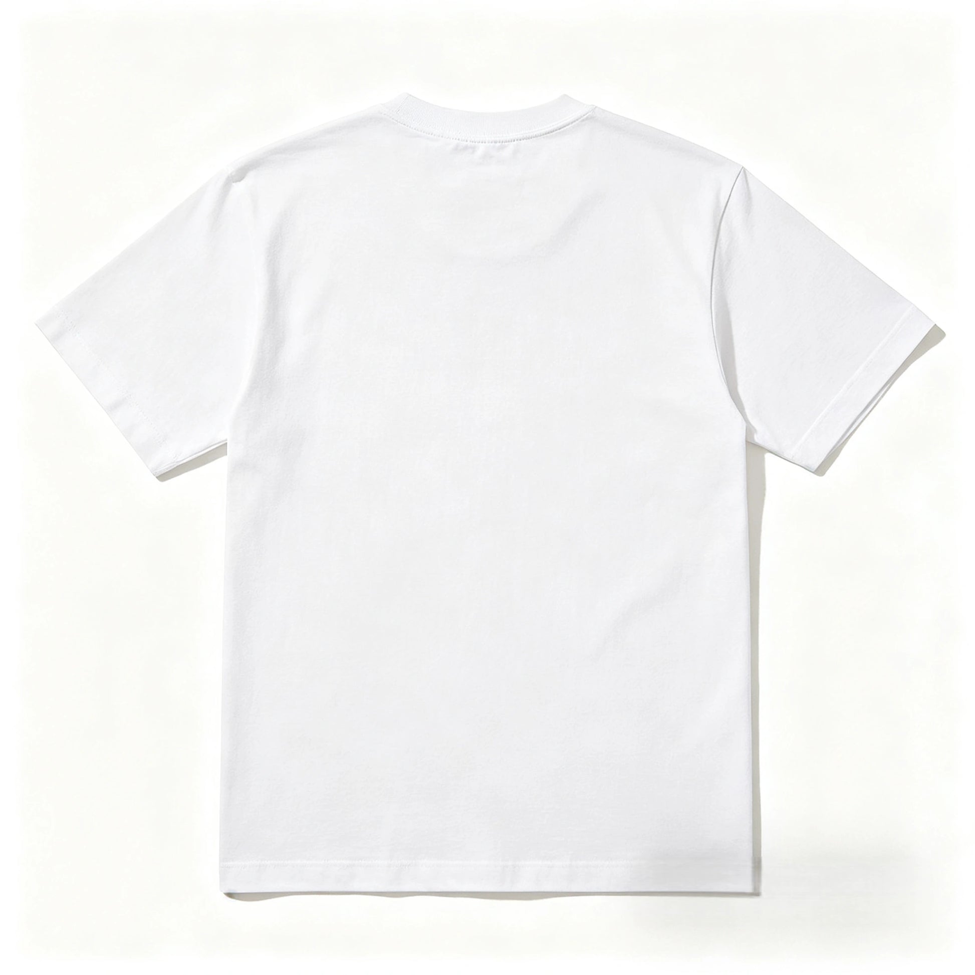 6.8oz Loopwheel Tubular Cotton Short Sleeve T-Shirt - White