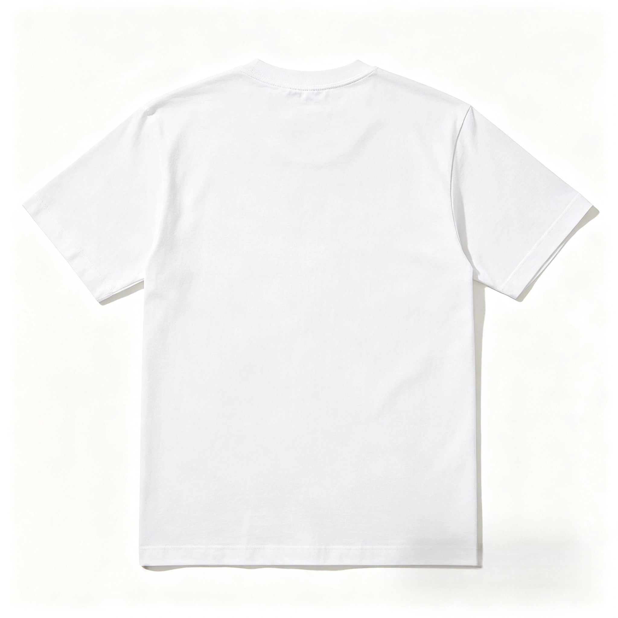 6.8oz Loopwheel Tubular Cotton Short Sleeve T-Shirt - White