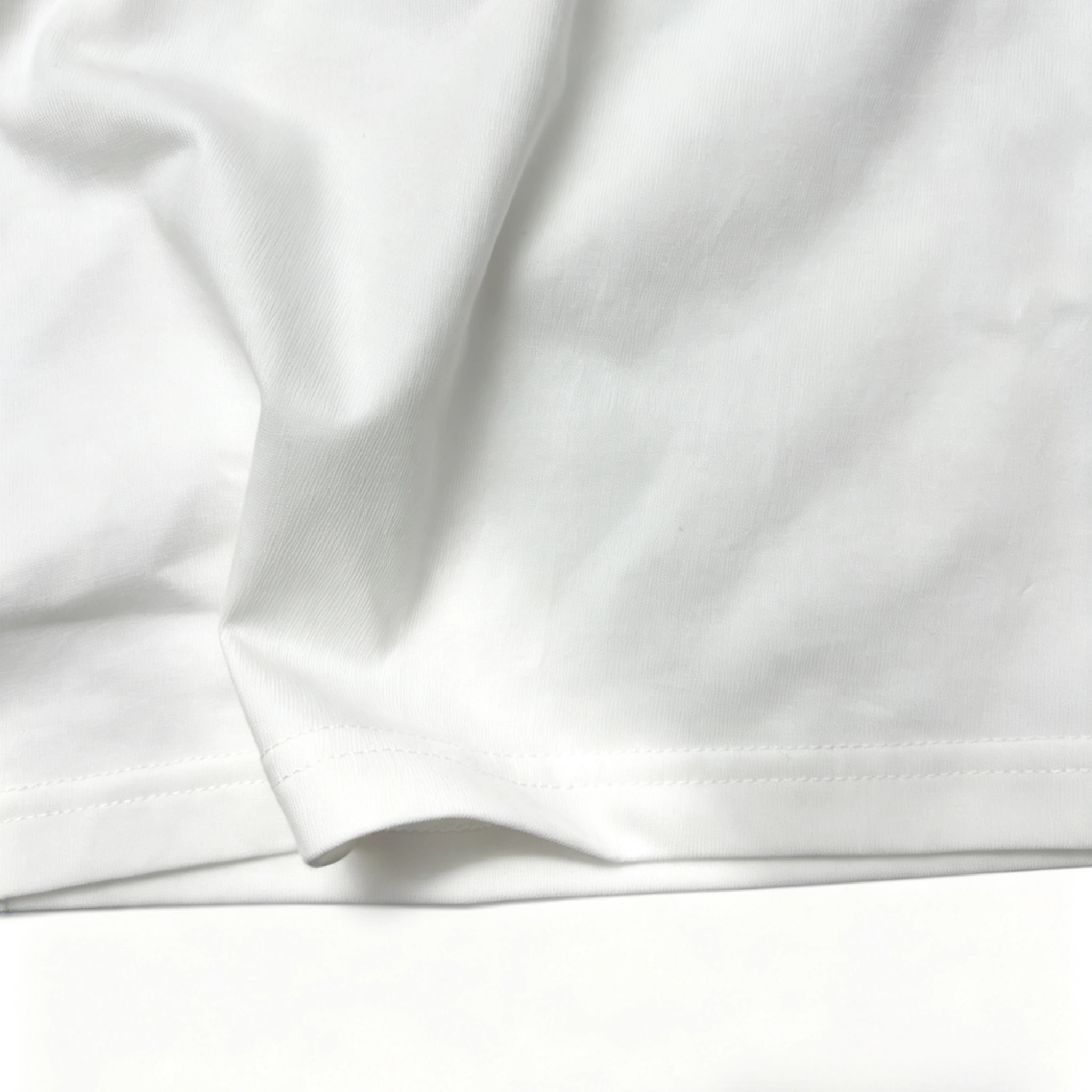6.8oz Loopwheel Tubular Cotton Short Sleeve T-Shirt - White