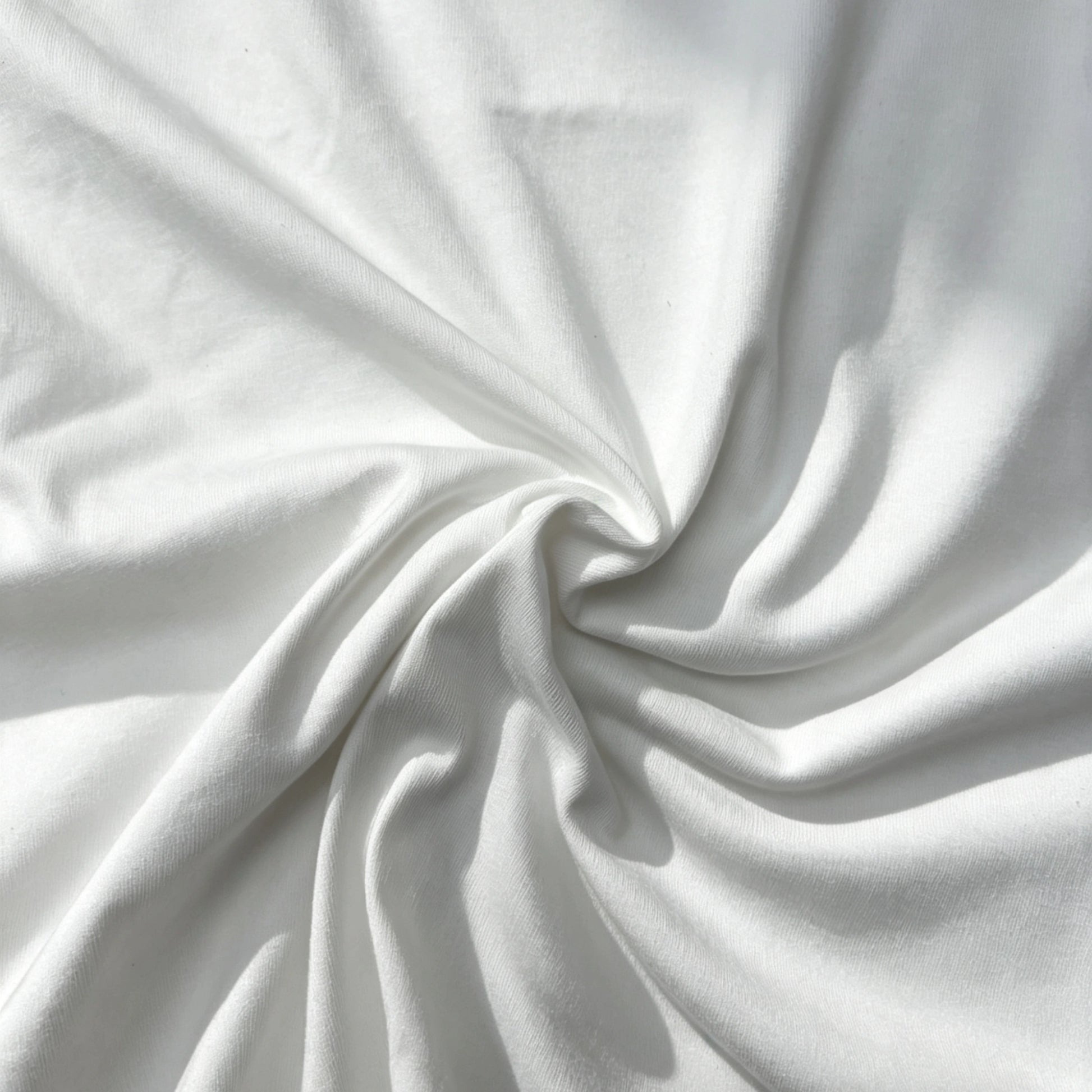 6.8oz Loopwheel Tubular Cotton Short Sleeve T-Shirt - White